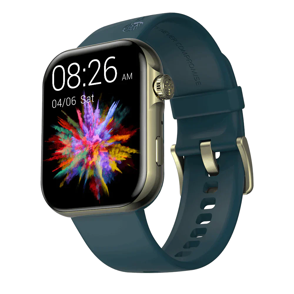 Ronin R-09 Smart Watch | AoD | Metallic Body |1.96” Amoled Display|300 mAh battery | Multiple Dail Options | 410 x 502 PX Resolution | BT Calling | 7 Days Standby Time | 3-4 Working Time | Smart Charing | AI Voice Assistance | IP68 Display |
